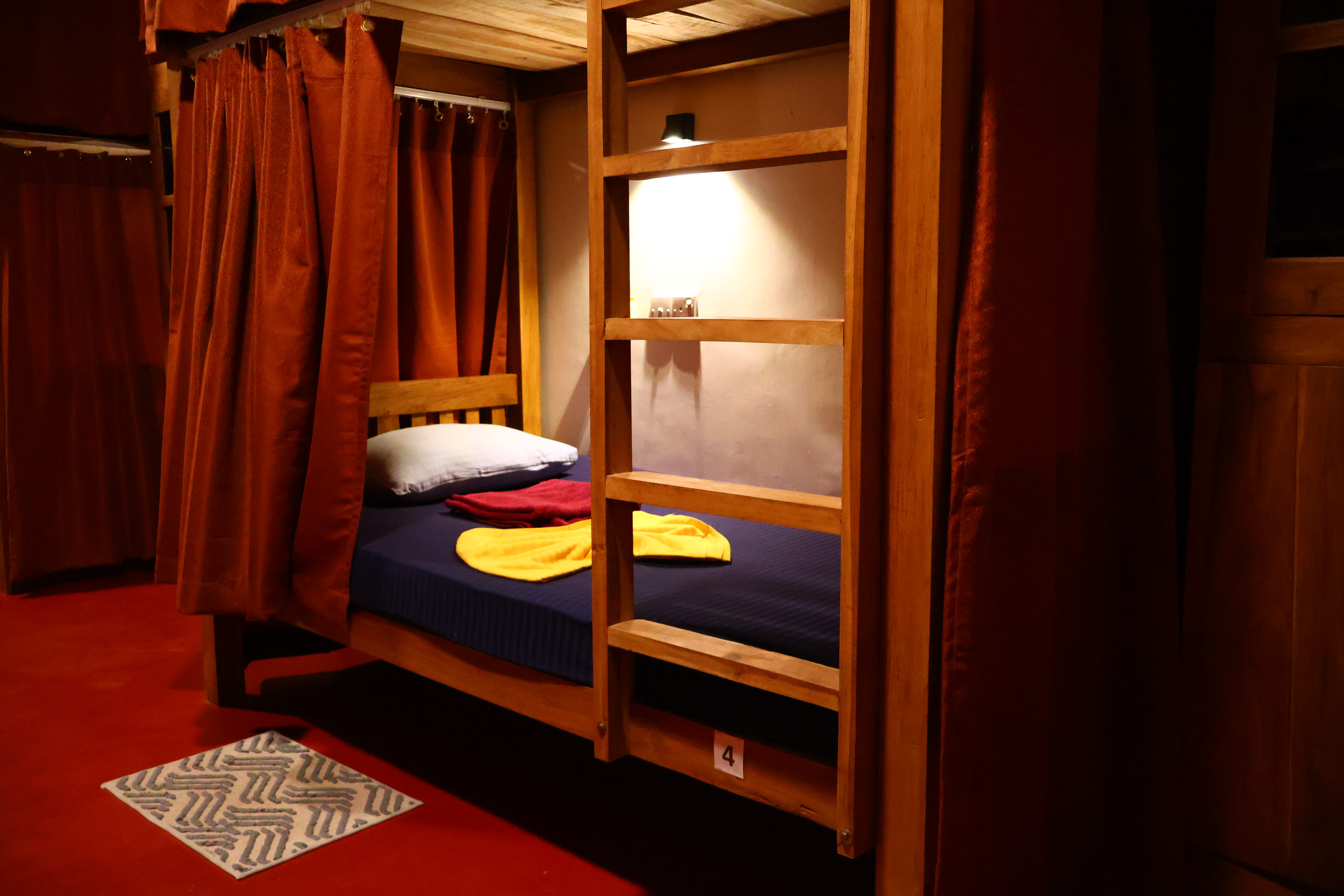 Red Curtain Mixed Dormitory Room